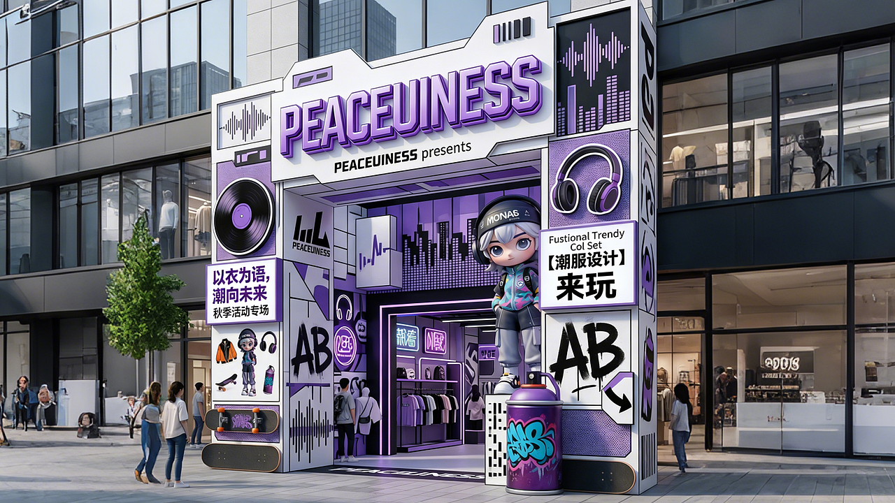 品牌设计（PEACEUINESS 服饰潮品）（图ZNDA1Mjk1OTQw） - 品牌 - 站酷设计师一谈设计师原创素材 - 站酷ZCOOL