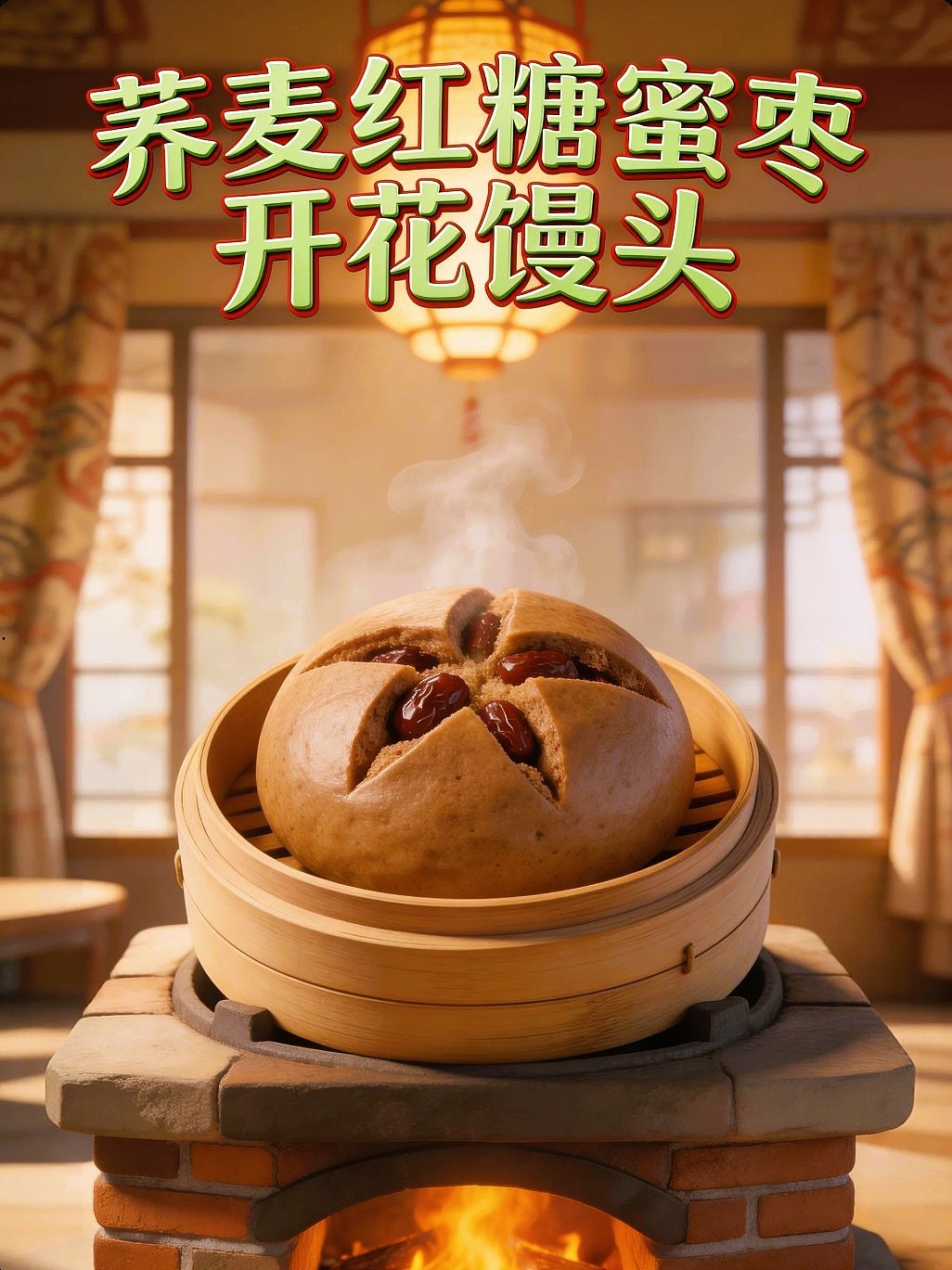 既梦AI设计创意荞麦红糖多口味开花馒头附带提示词AIGC（图ZNDA1Mjk5OTI4） - 海报 - 站酷设计师风中的玫瑰耶原创素材 - 站酷ZCOOL