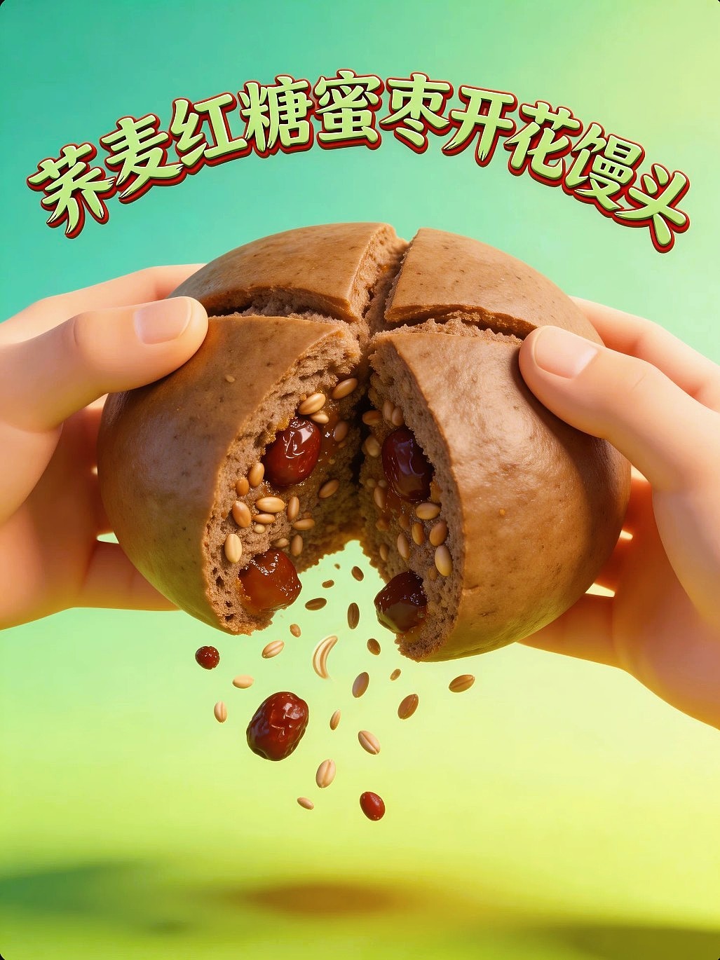 既梦AI设计创意荞麦红糖多口味开花馒头附带提示词AIGC（图ZNDA1MzAwNjUy） - 海报 - 站酷设计师风中的玫瑰耶原创素材 - 站酷ZCOOL