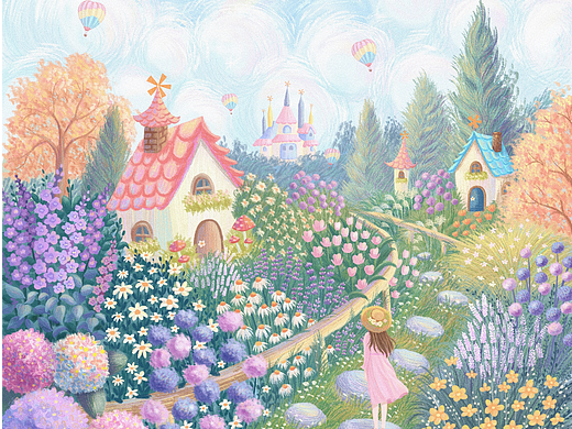 童话城堡插画