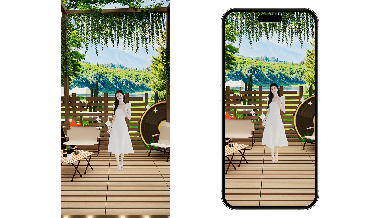 【夏季庭院场景】禁商用（图ZNDA1MzE2NjAw） - 展陈设计 - 站酷设计师构美本地生活场景原创素材 - 站酷ZCOOL