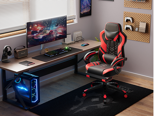 电竞椅OC古法渲染vsAICG｜实测比拼谁更能打