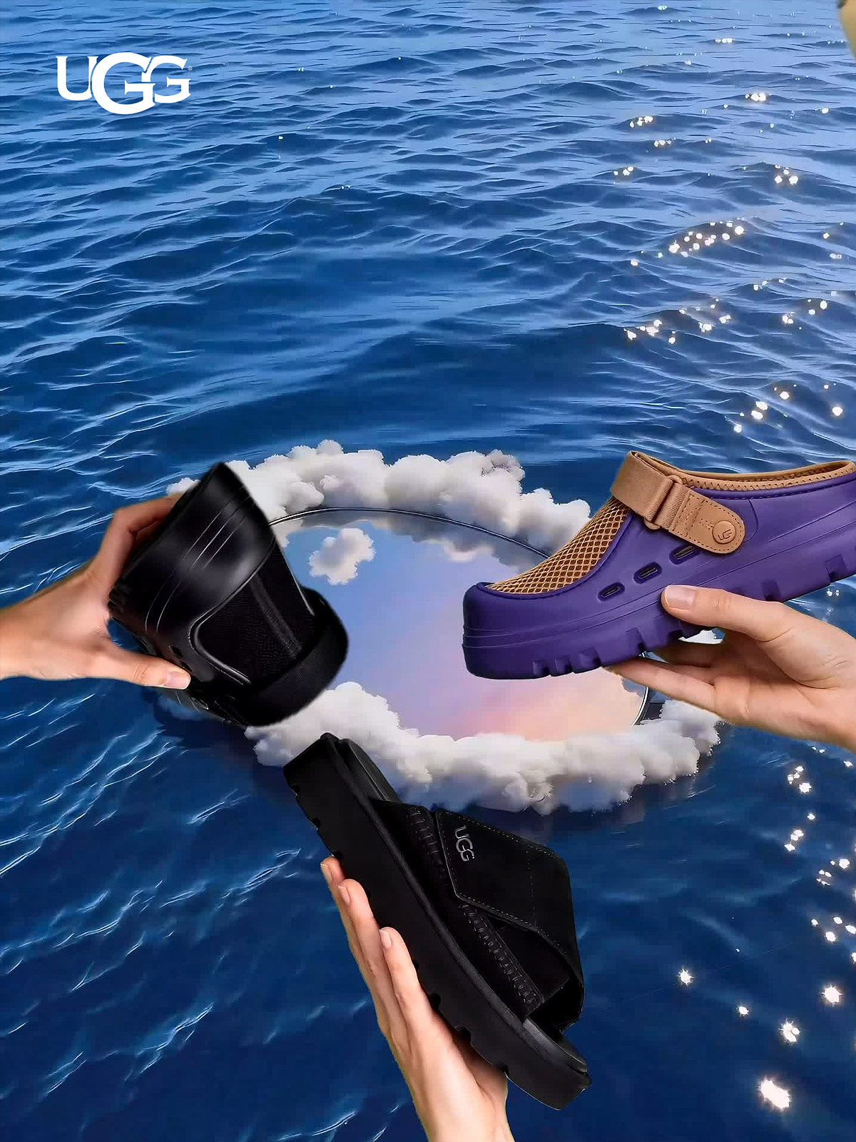 AI项目案例 🌊UGG陪你度过春夏的海 🌊（图ZNDA1MzI2OTgw） - 鞋履设计 - 站酷设计师吉野三日原创素材 - 站酷ZCOOL