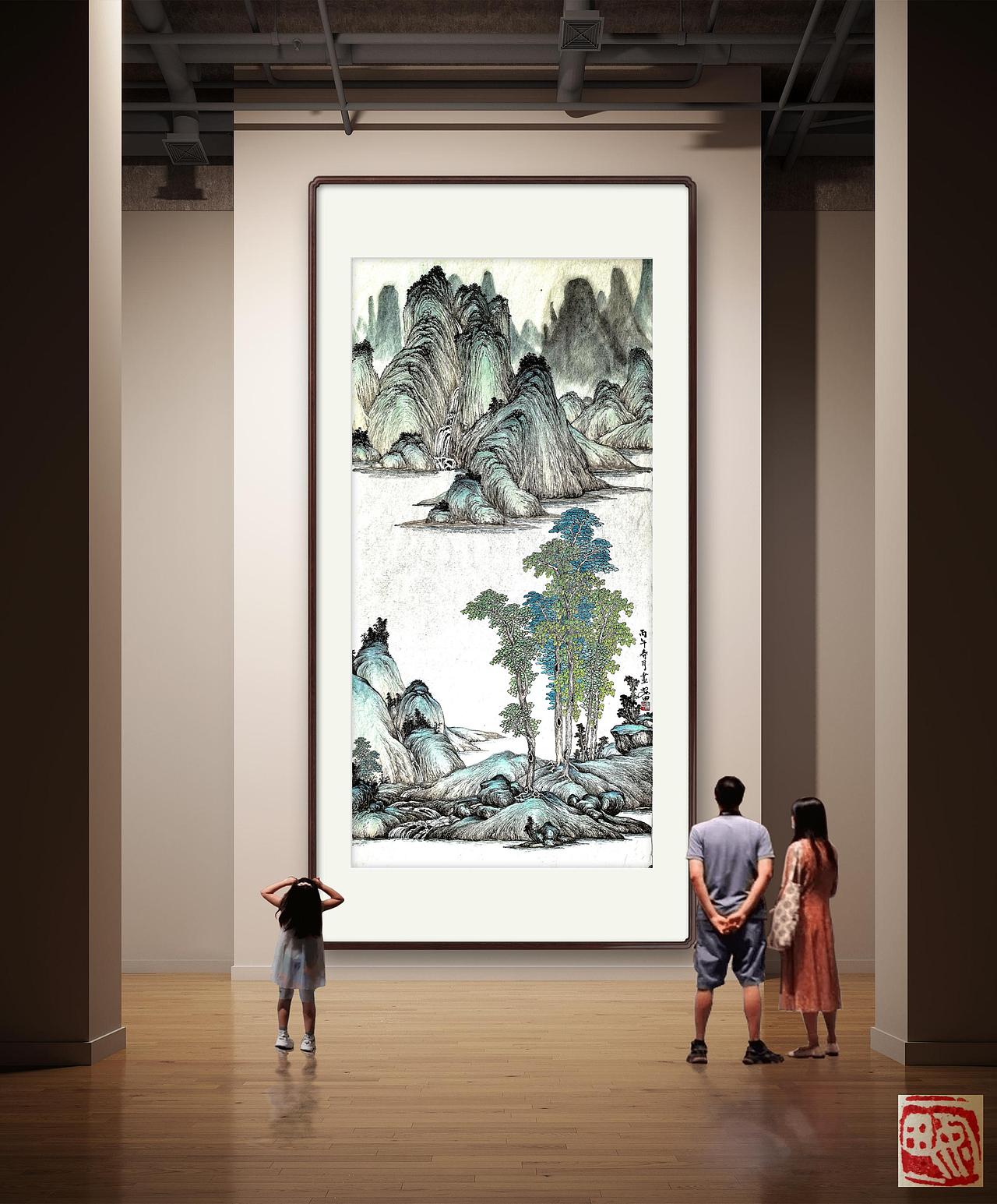 溪山清夏（图ZNDA1MzI3MTMy） - 绘画 - 站酷设计师安田原创素材 - 站酷ZCOOL