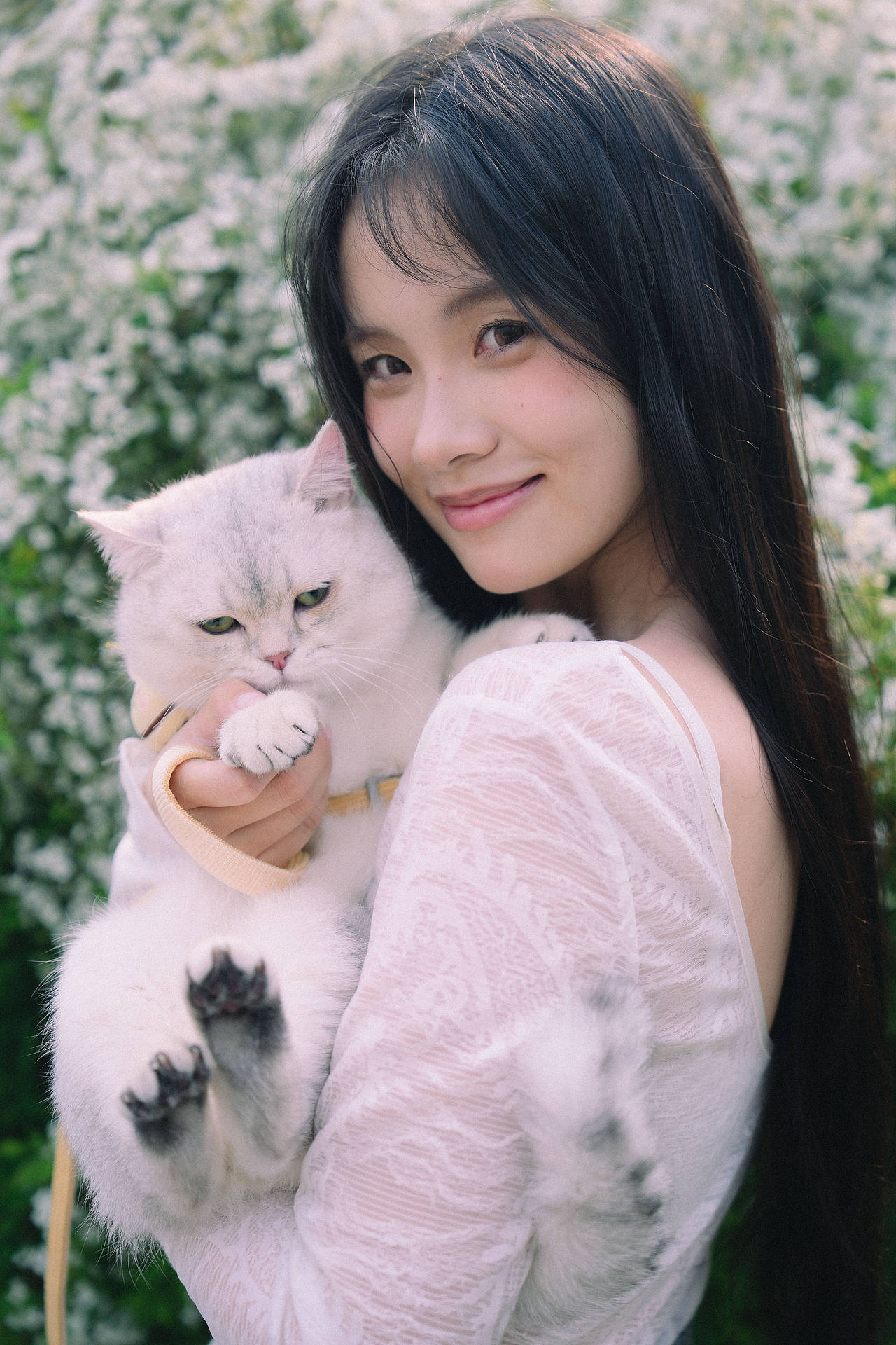 春天和小猫（图ZNDA1MzI3OTEy） - 人像摄影 - 站酷设计师初夏_雨原创素材 - 站酷ZCOOL