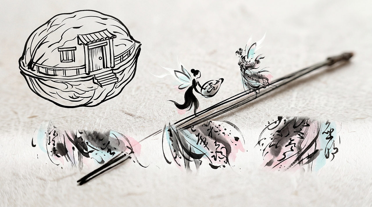 白描微观志：失控的焦墨“巨兽”（图ZNDA1MzMxNzE2） - AI作品 - 站酷设计师AI造物工坊原创素材 - 站酷ZCOOL