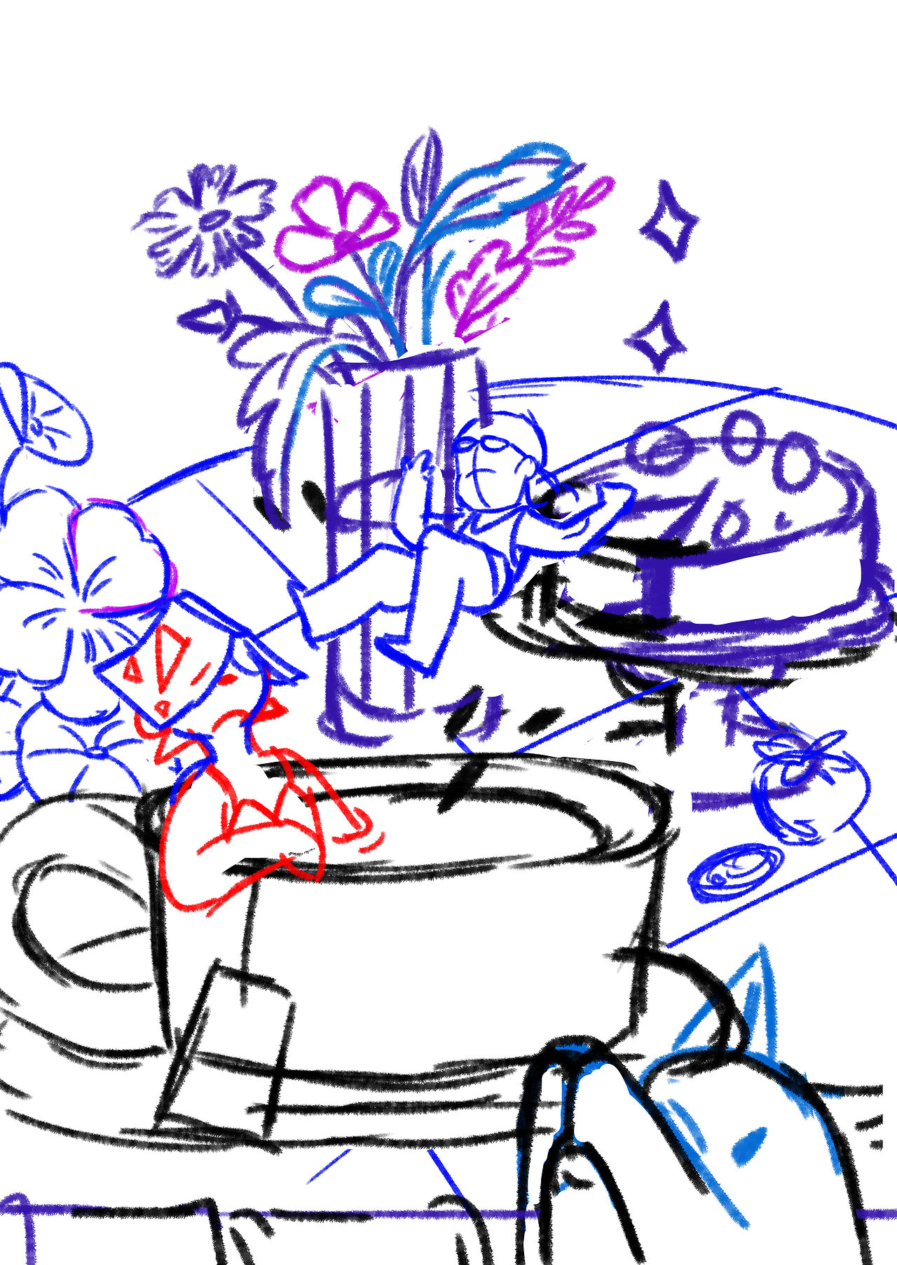 柠檬茶与松弛感| 春日治愈系商业插画创作（图ZNDA1MzMxODI0） - 创作习作 - 站酷设计师紫苏子原创素材 - 站酷ZCOOL