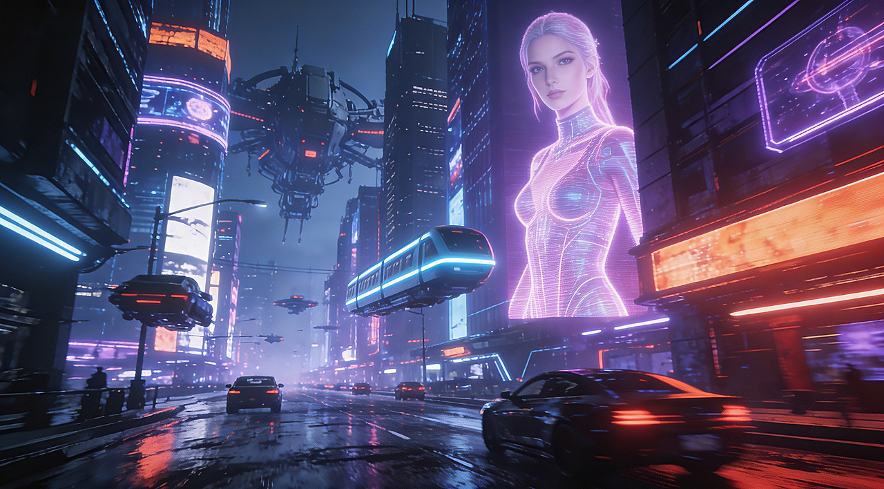 紫夜霓虹未来纪元（图ZNDA1MzMyMTY0） - 概念设定 - 站酷设计师小虎丶原创素材 - 站酷ZCOOL