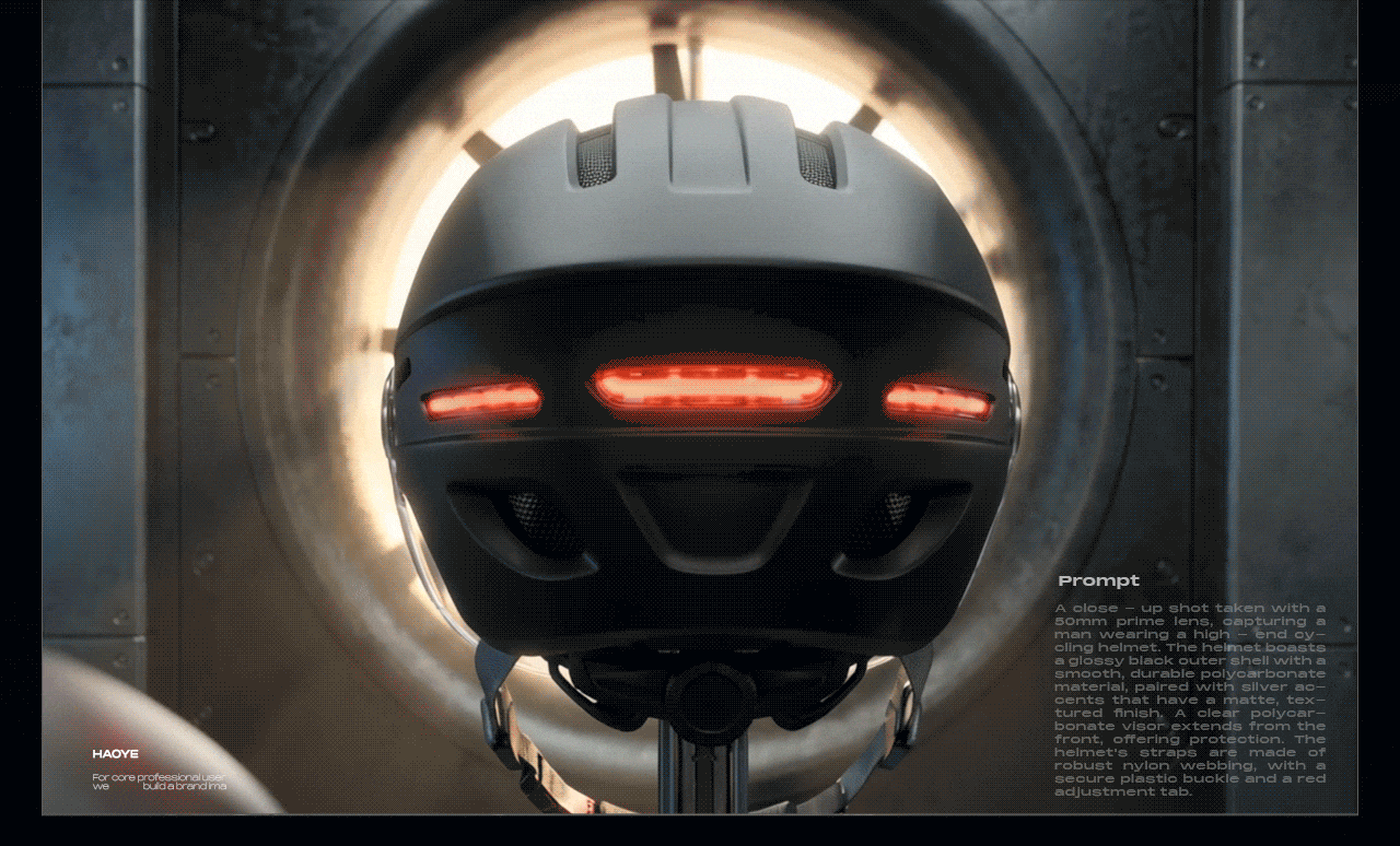 全流程AIGC制作 [ 骑行头盔商业TVC案例实践 ]（图ZNDA1MzQwNjQ0） - 电商 - 站酷设计师好也HOYE_AI原创素材 - 站酷ZCOOL