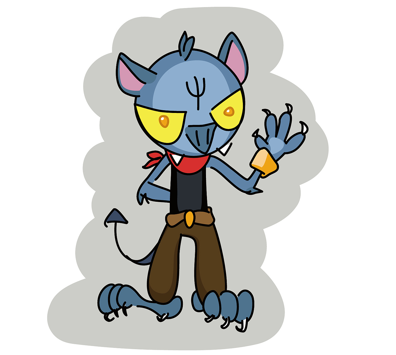 地狱黑猫相关角色习作3（图ZNDA1MzQyNzYw） - IP形象 - 站酷设计师猫之龙原创素材 - 站酷ZCOOL