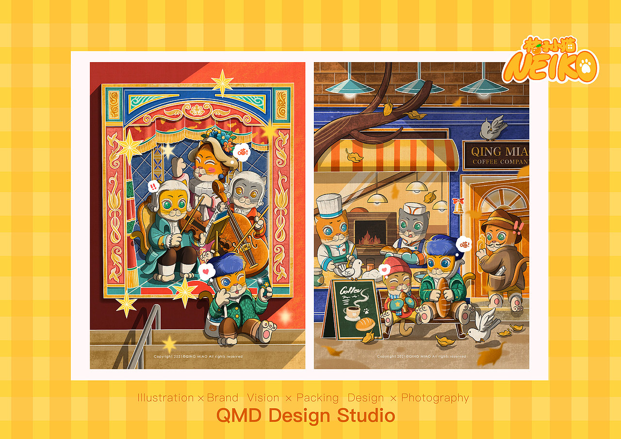 欢迎光临-桔子小猫的奇喵物语世界（图ZNDA1MzQ0Njc2） - 商业插画 - 站酷设计师清喵原创素材 - 站酷ZCOOL