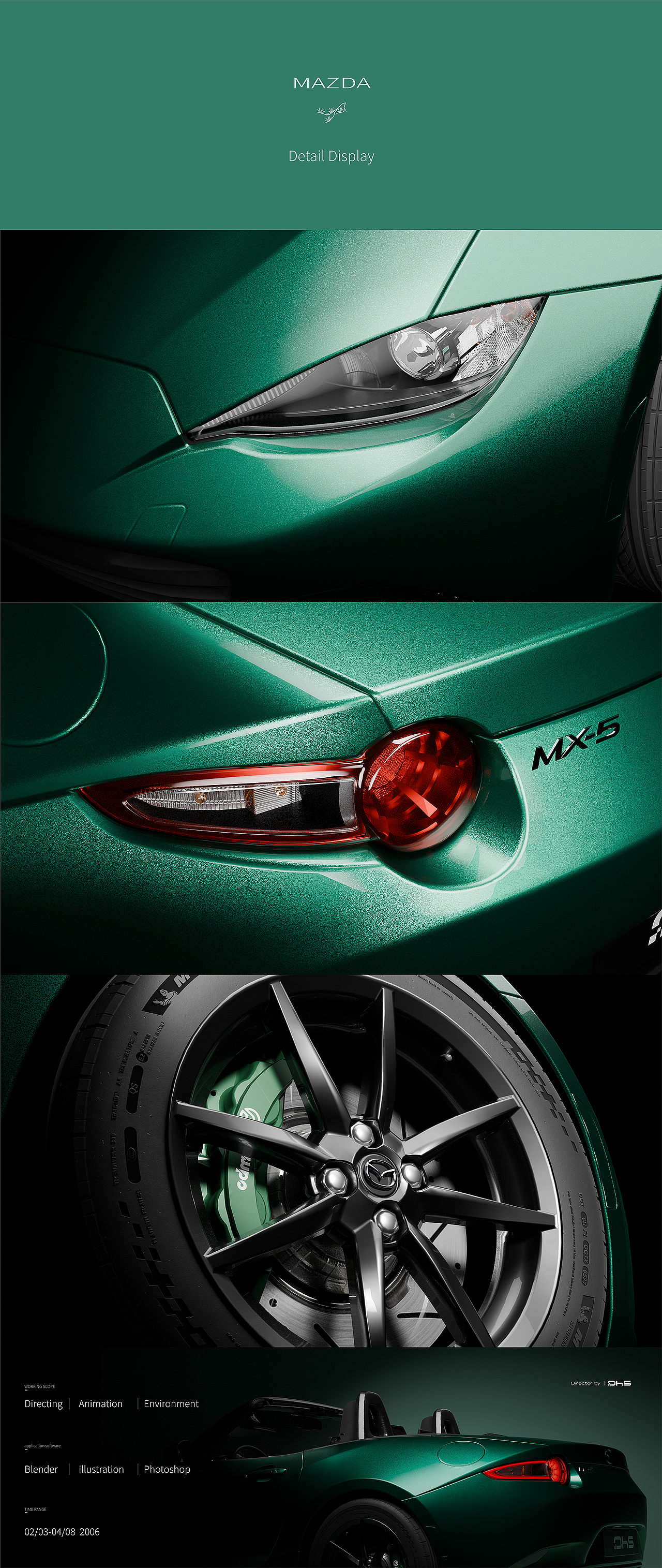 汽车渲染 | MAZDA寻野绿 【CMF视觉实验】（图ZNDA1MzQ1NzQ0） - 机械/交通 - 站酷设计师偶思设计实验室原创素材 - 站酷ZCOOL