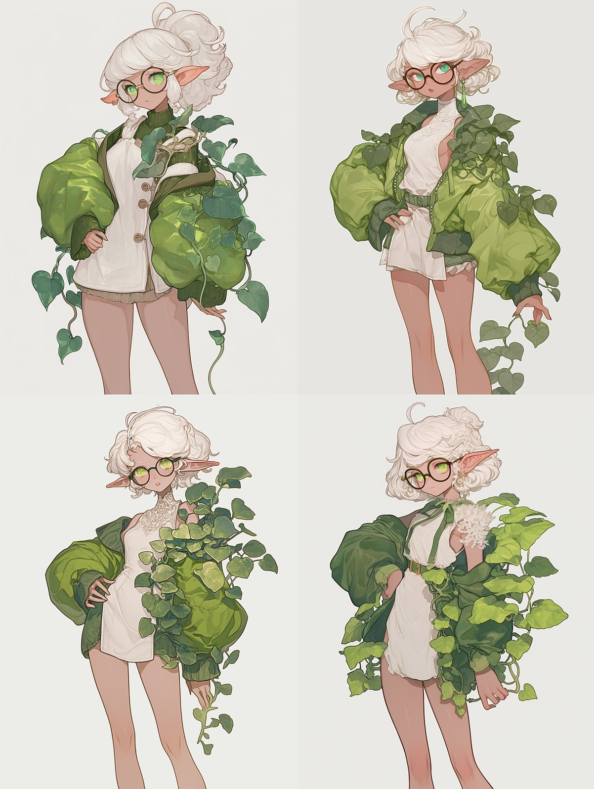 森系花卉少女人物创意插画（图ZNDA1MzQ3Mzc2） - 概念设定 - 站酷设计师幻野纪原创素材 - 站酷ZCOOL