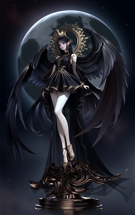 羽翼拟人黑羽少女 精致高级感角色设计（图ZNDA1MzUzNDA4） - 概念设定 - 站酷设计师幻野纪原创素材 - 站酷ZCOOL