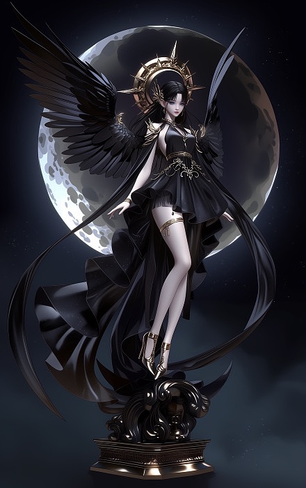 羽翼拟人黑羽少女 精致高级感角色设计（图ZNDA1MzUzNDEy） - 概念设定 - 站酷设计师幻野纪原创素材 - 站酷ZCOOL