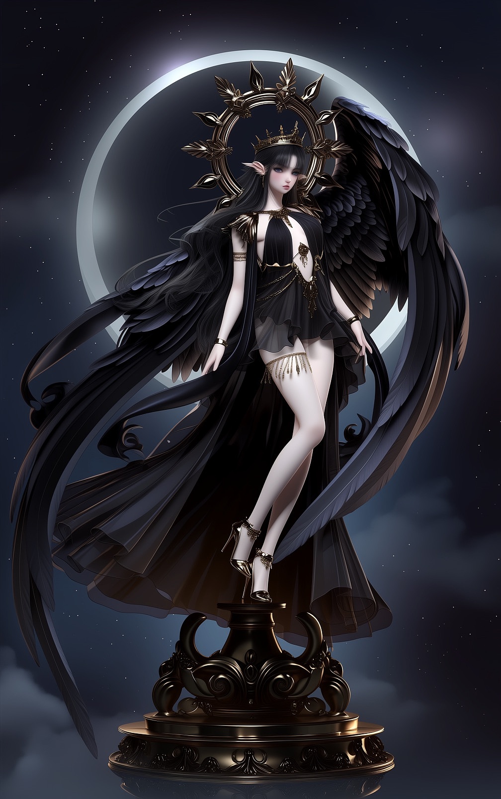 羽翼拟人黑羽少女 精致高级感角色设计（图ZNDA1MzUzNDIw） - 概念设定 - 站酷设计师幻野纪原创素材 - 站酷ZCOOL