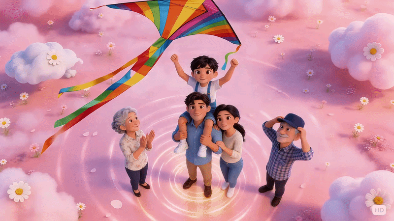 《风筝的大世界》离谱的大8-装得下全家的“大”幸福（图ZNDA1MzU0MDYw） - AI作品 - 站酷设计师yun菜菜原创素材 - 站酷ZCOOL