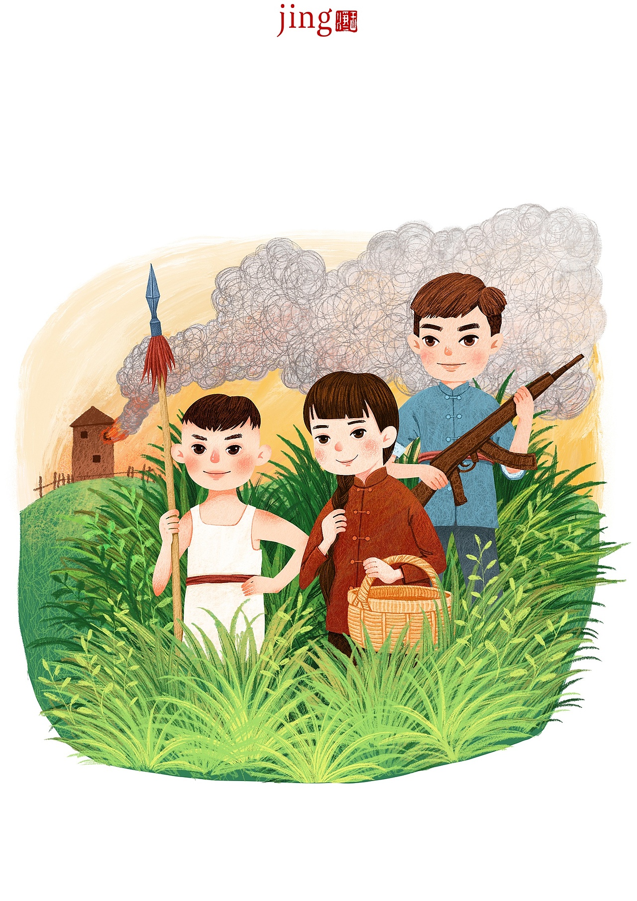 24幅图书封面插画 人物组合系列（图ZNDA1MzU2ODcy） - 儿童插画 - 站酷设计师画儿晴天原创素材 - 站酷ZCOOL
