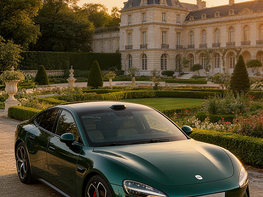 小米汽车新配色“靛石绿”