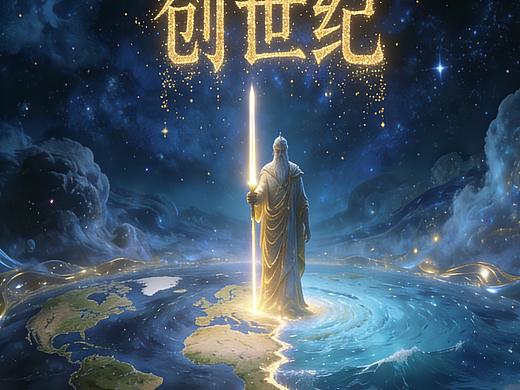 《一画开天·鸿蒙初显》上古创世四幅组画