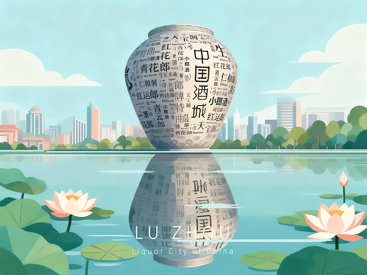 城市印象系列—泸州（图ZNDA1Mzc1Mzgw） - AI作品 - 站酷设计师小扁BIAN原创素材 - 站酷ZCOOL