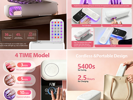 Amazon |旋转美甲灯