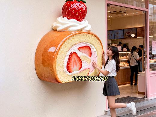 仿真瑞士卷雕塑