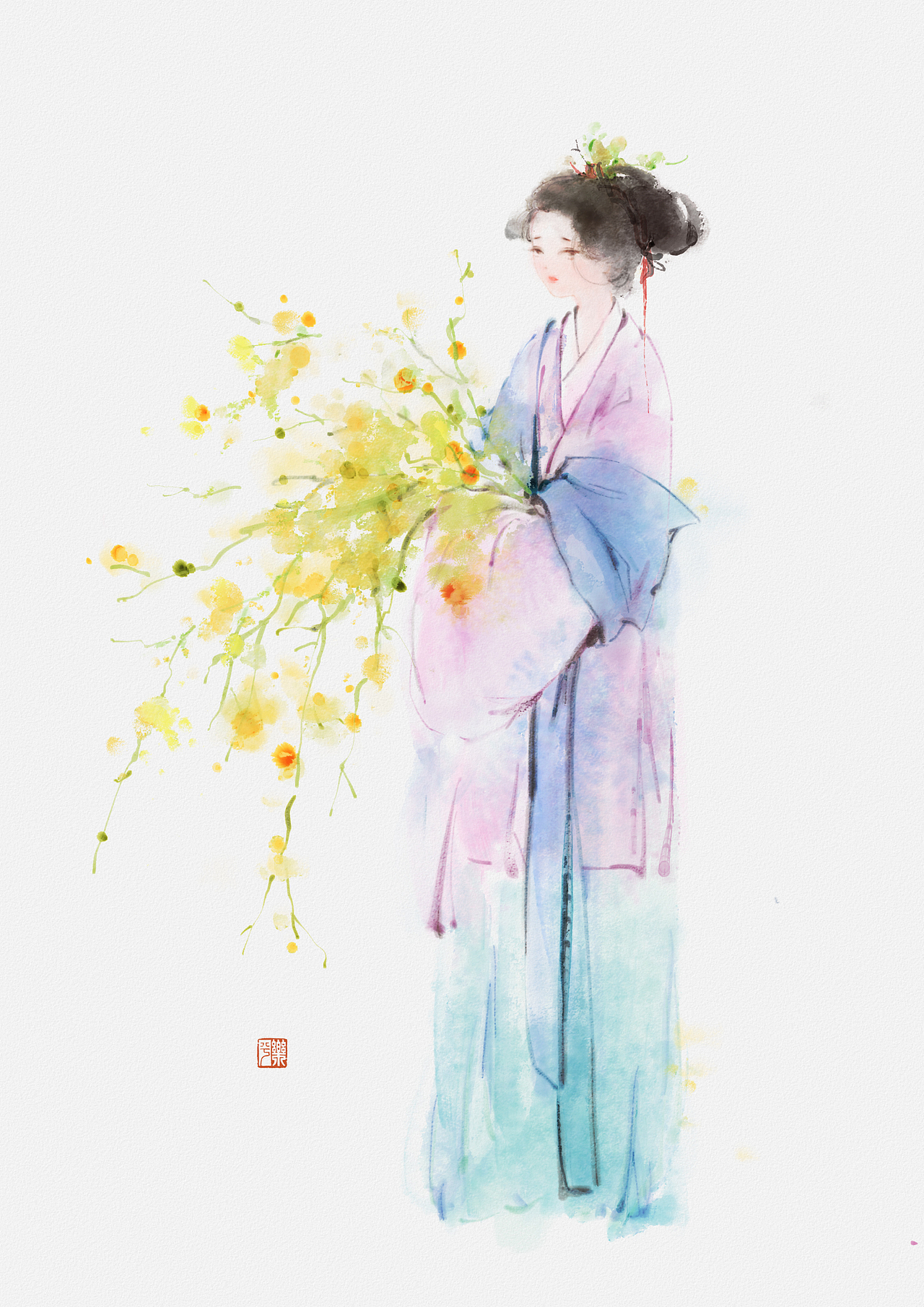 花事未了 春（图ZNDA1MzgxMDE2） - 商业插画 - 站酷设计师樂的樂兮原创素材 - 站酷ZCOOL