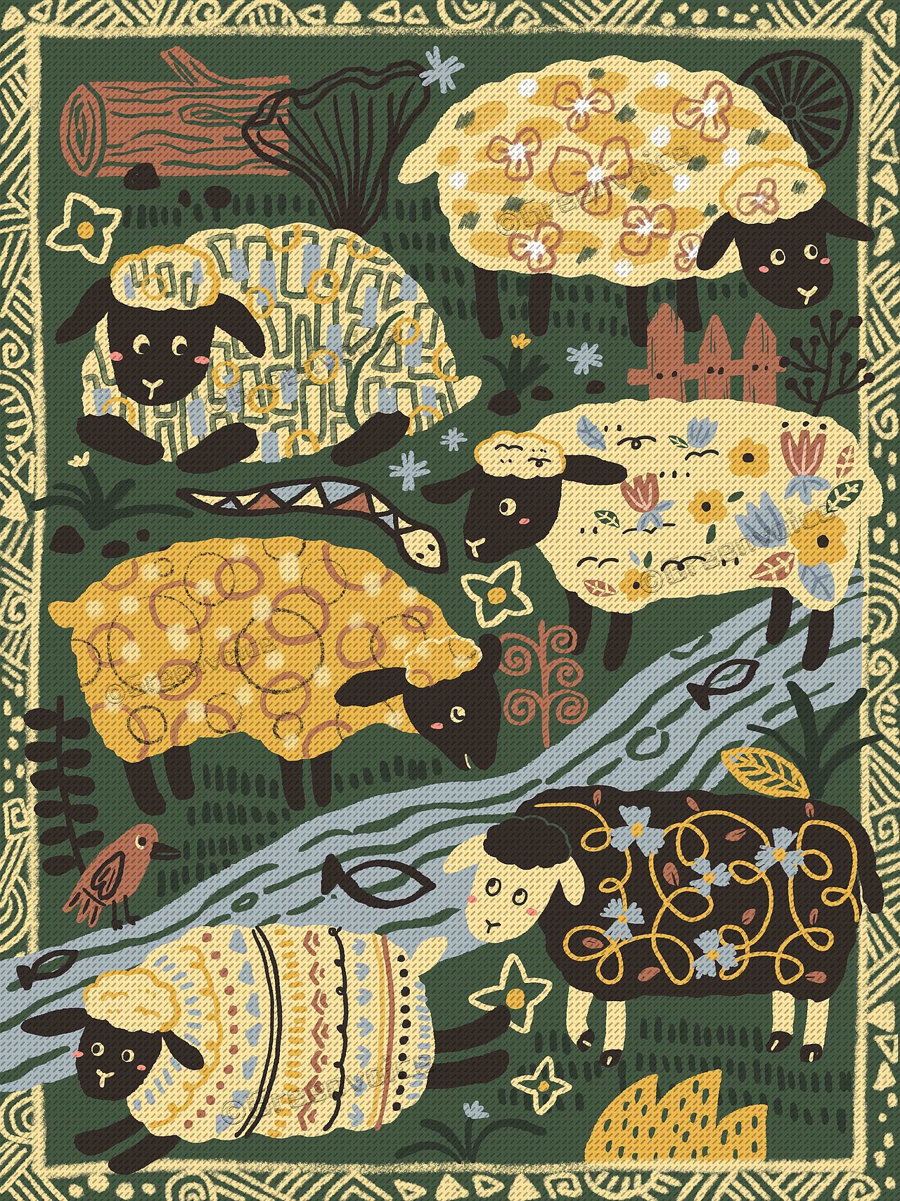 绵绵流水（图ZNDA1Mzg4NjYw） - 商业插画 - 站酷设计师绿瓷叮叮原创素材 - 站酷ZCOOL