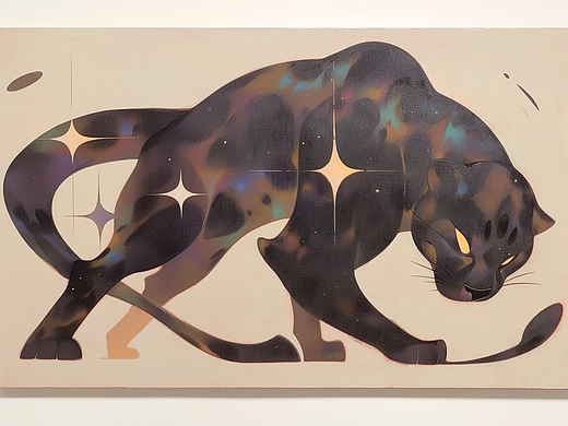 潮酷黑豹个性插画设计