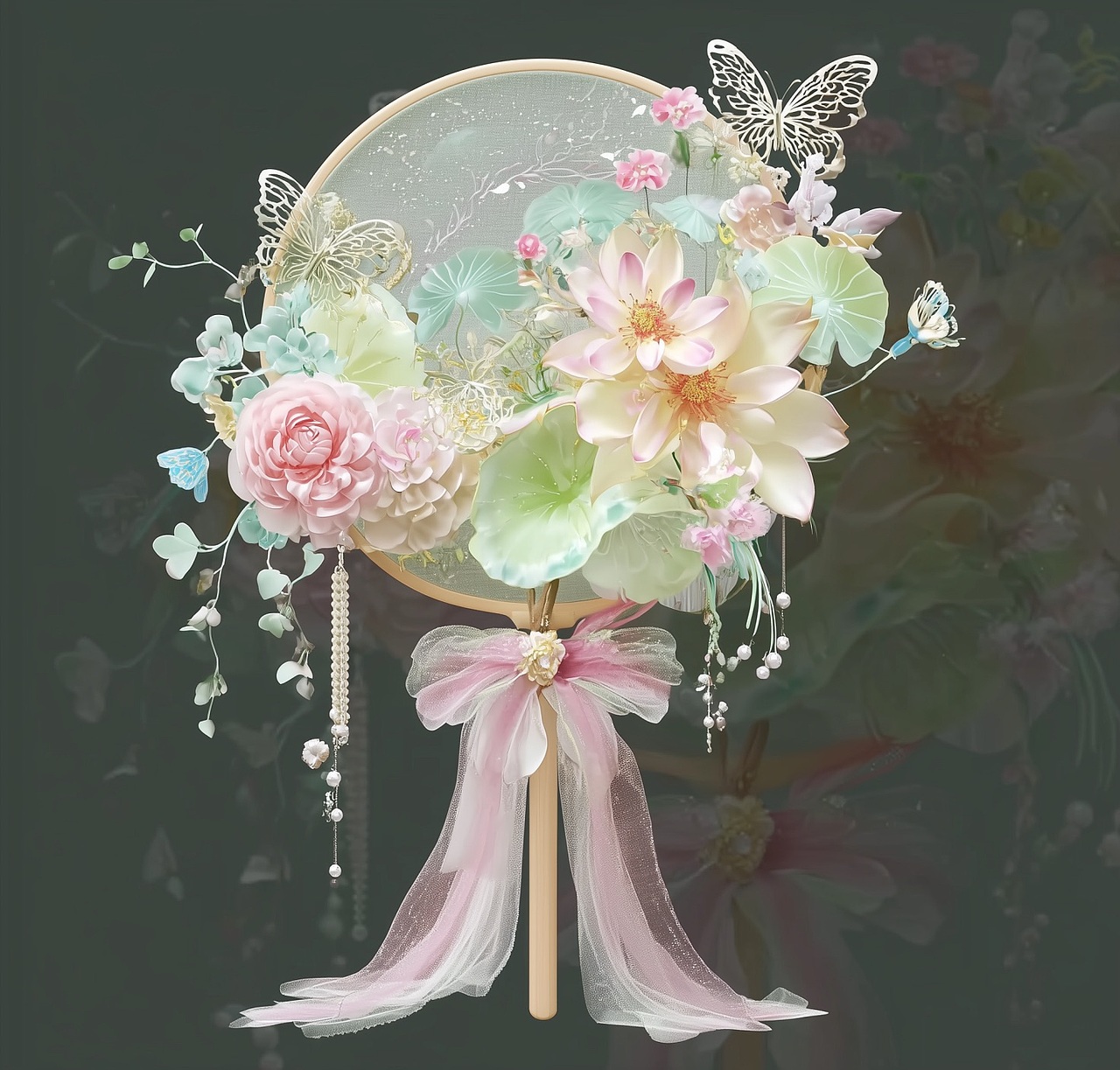 东方美学花束团扇 精致治愈系新中式设计（图ZNDA1Mzk3ODc2） - 工艺品设计 - 站酷设计师幻野纪原创素材 - 站酷ZCOOL