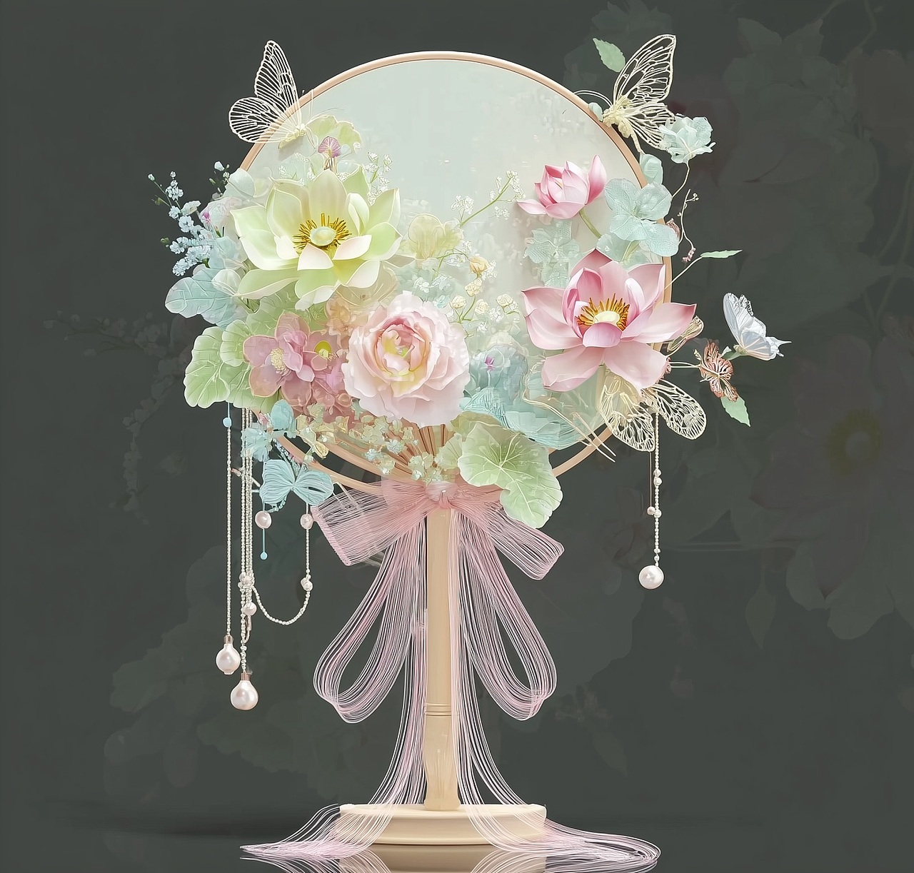 东方美学花束团扇 精致治愈系新中式设计（图ZNDA1Mzk3ODky） - 工艺品设计 - 站酷设计师幻野纪原创素材 - 站酷ZCOOL