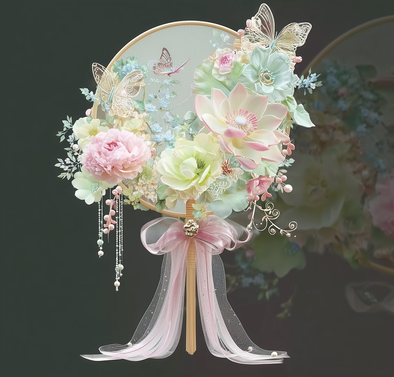 东方美学花束团扇 精致治愈系新中式设计（图ZNDA1Mzk3OTIw） - 工艺品设计 - 站酷设计师幻野纪原创素材 - 站酷ZCOOL