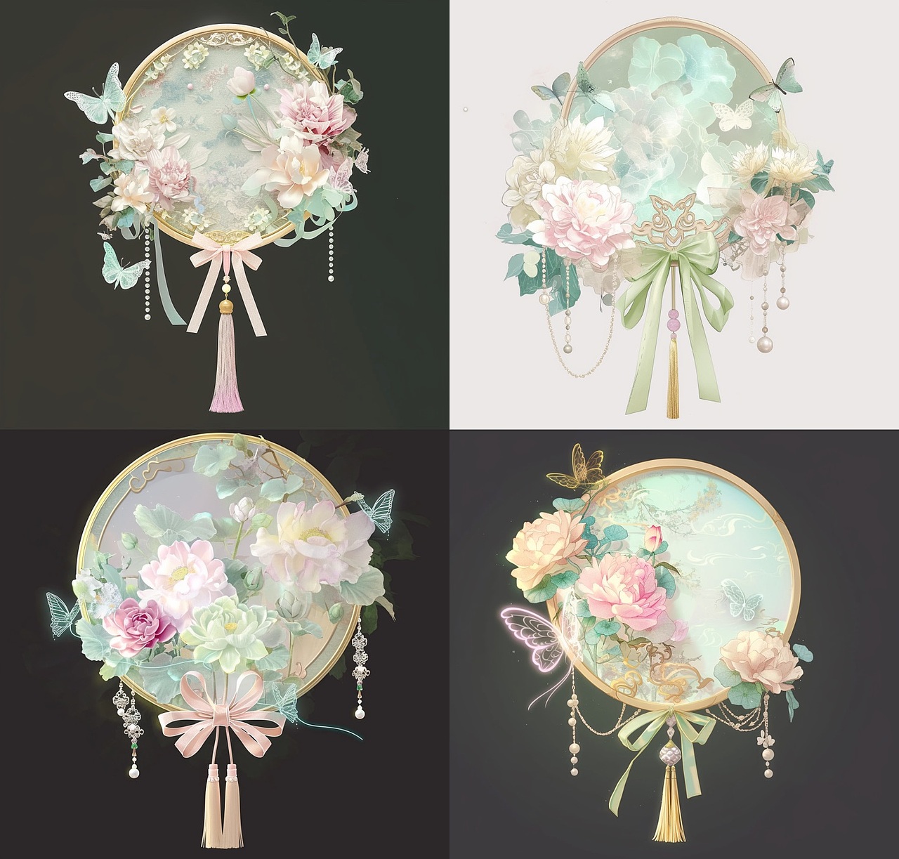 东方美学花束团扇 精致治愈系新中式设计（图ZNDA1Mzk3OTI4） - 工艺品设计 - 站酷设计师幻野纪原创素材 - 站酷ZCOOL