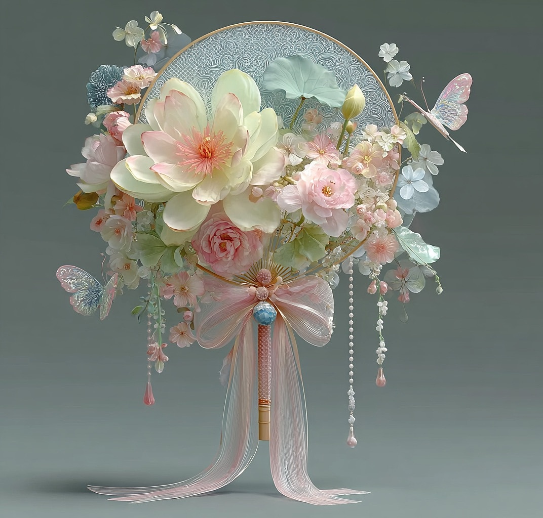 东方美学花束团扇 精致治愈系新中式设计（图ZNDA1Mzk3OTQ4） - 工艺品设计 - 站酷设计师幻野纪原创素材 - 站酷ZCOOL