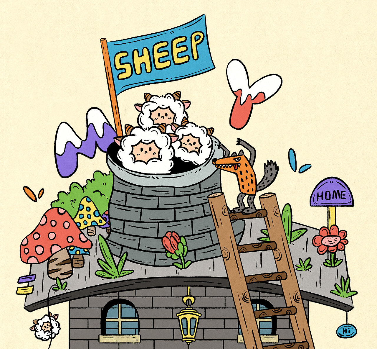 合集｜小场景插画（图ZNDA1Mzk4MzAw） - 商业插画 - 站酷设计师小白若灵原创素材 - 站酷ZCOOL