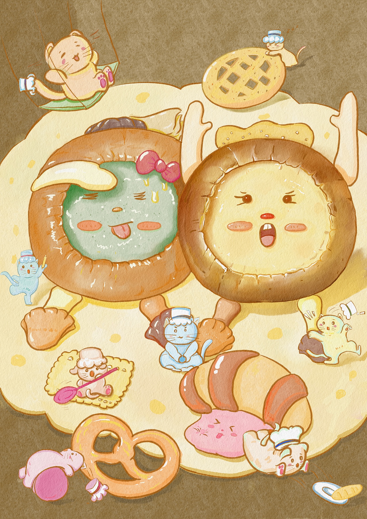 食物插画（图ZNDA1Mzk4MzIw） - 绘本 - 站酷设计师Z959952221原创素材 - 站酷ZCOOL