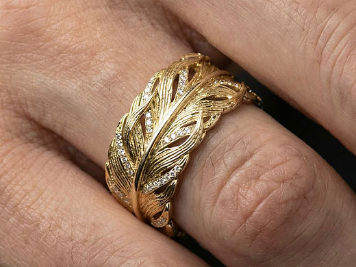 质感羽毛男戒｜低调不张扬男生戴超有格调✨