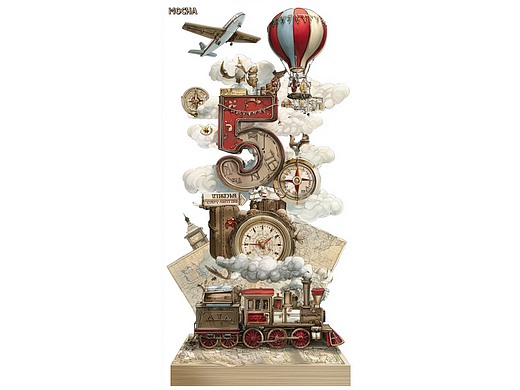 精致3D复古环球旅行创意素材合集 