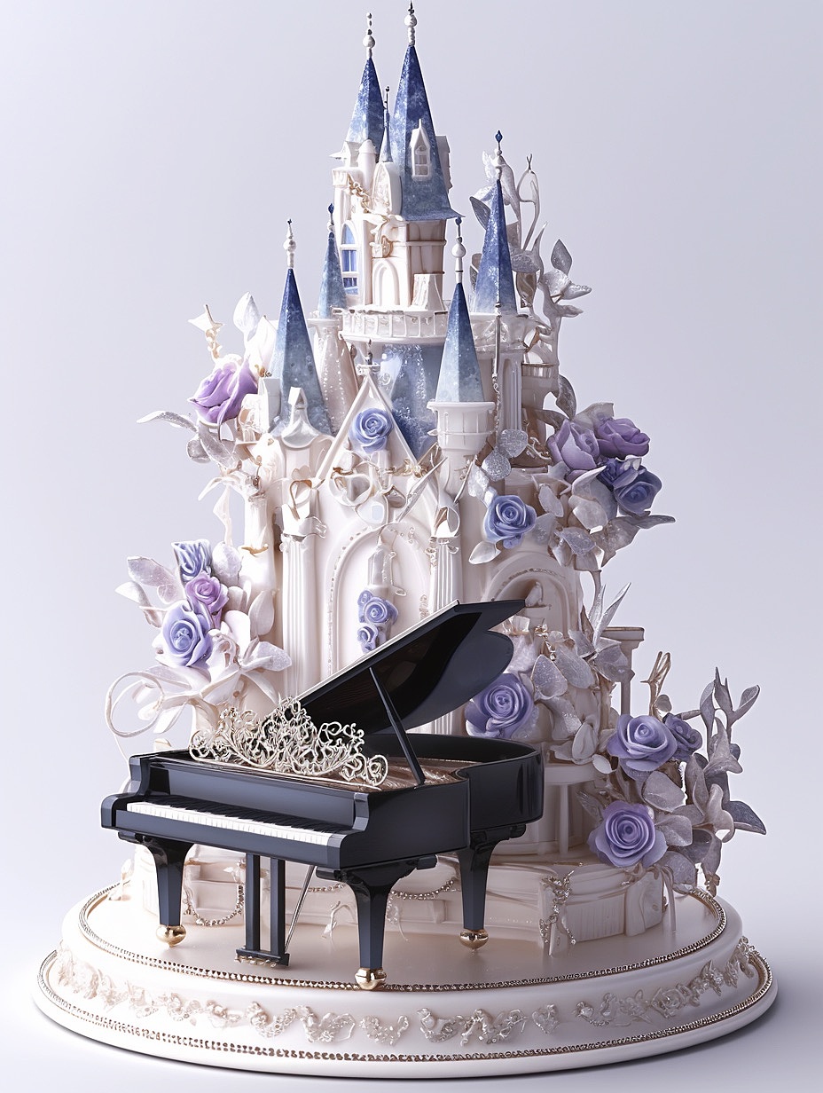 欧式轻奢高级梦幻城堡·花卉钢琴天鹅婚礼素材包（图ZNDA1NDA1MzAw） - 艺术插画 - 站酷设计师幻野纪原创素材 - 站酷ZCOOL