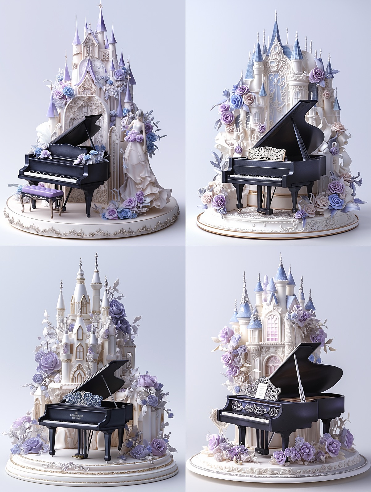 欧式轻奢高级梦幻城堡·花卉钢琴天鹅婚礼素材包（图ZNDA1NDA1MzA0） - 艺术插画 - 站酷设计师幻野纪原创素材 - 站酷ZCOOL