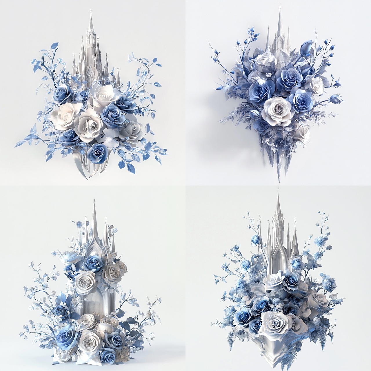 欧式轻奢高级梦幻城堡·花卉钢琴天鹅婚礼素材包（图ZNDA1NDA1NDcy） - 艺术插画 - 站酷设计师幻野纪原创素材 - 站酷ZCOOL