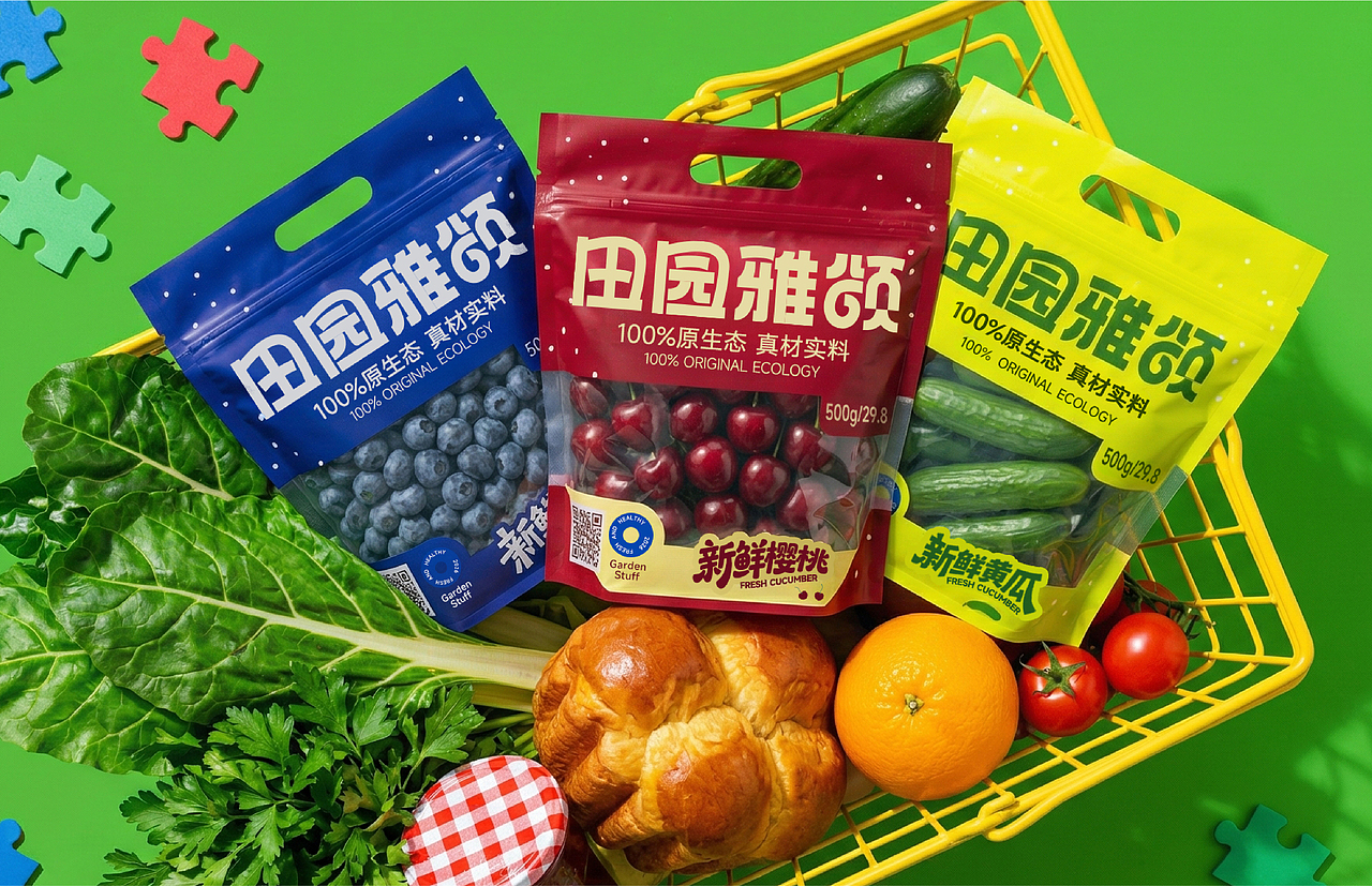 田园雅颂｜果蔬品牌丨品牌设计（图ZNDA1NDA3NTEy） - 品牌 - 站酷设计师鸡腿改稿中原创素材 - 站酷ZCOOL