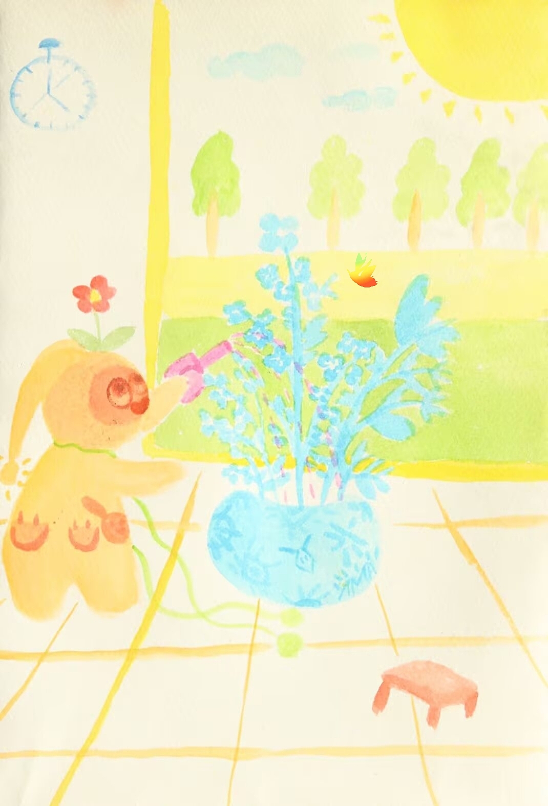 我的童画动起来啦“时间花童”（图ZNDA1NDEwNDU2） - 动画片 - 站酷设计师乙木灵原创素材 - 站酷ZCOOL