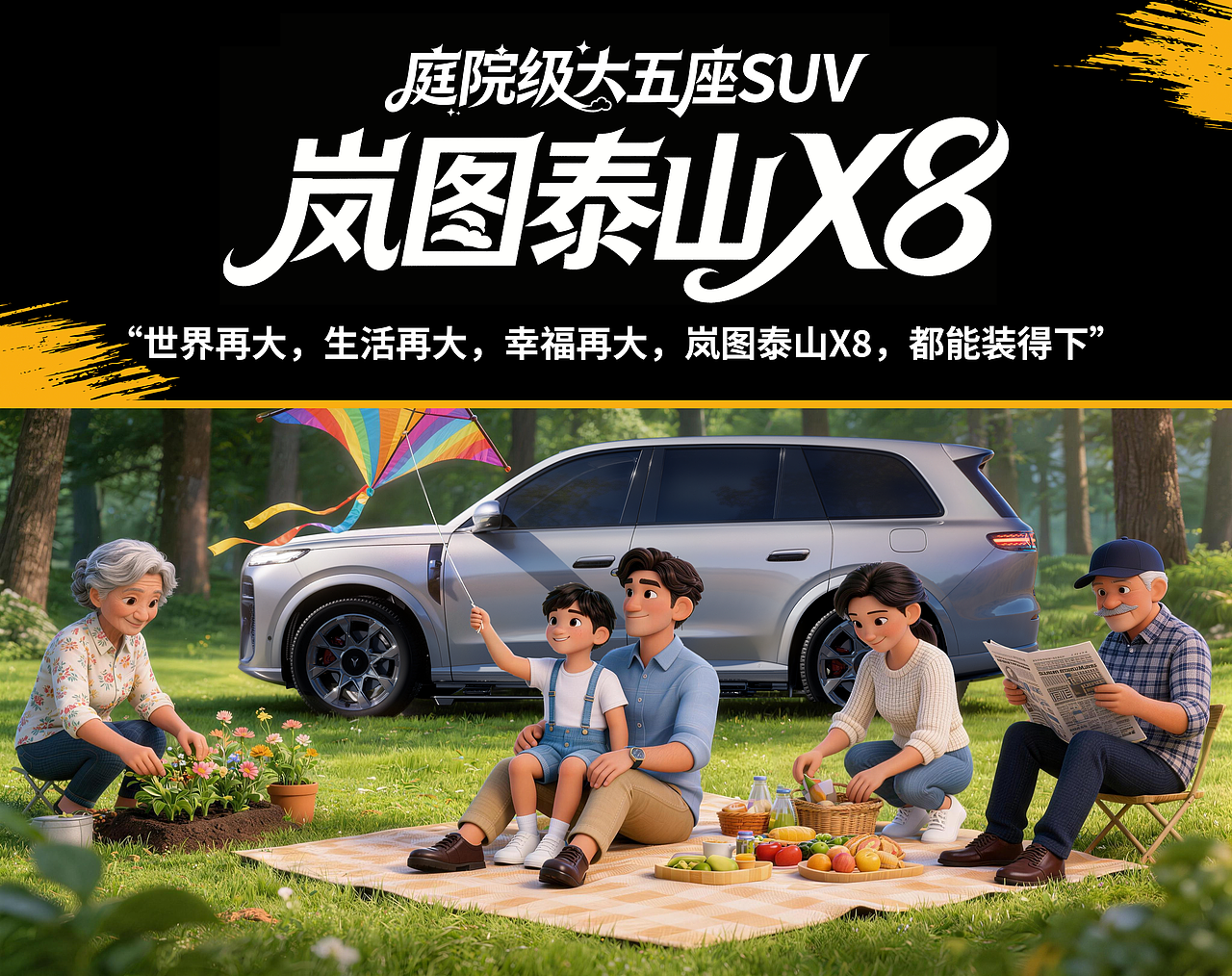 《风筝的大世界》离谱的大8-装得下全家的“大”幸福（图ZNDA1NDExMDA0） - AI作品 - 站酷设计师yun菜菜原创素材 - 站酷ZCOOL