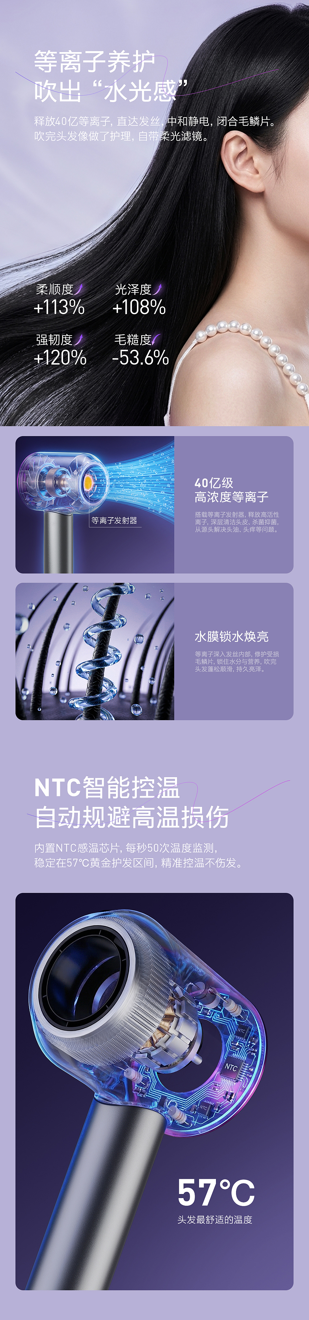 智能高速吹风机详情页分享（图ZNDA1NDE1MjU2） - 电商 - 站酷设计师家有小可爱原创素材 - 站酷ZCOOL