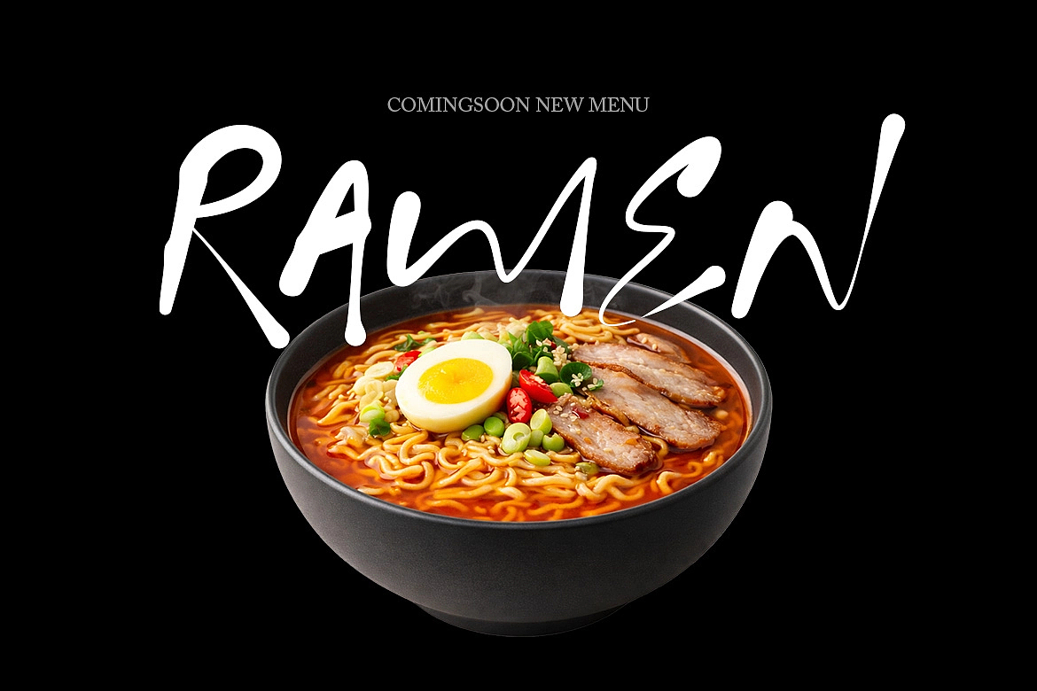 日式手作毛笔书法匠人海报广告封面标题手写英文字体（图ZNDA1NDE2NDM2） - 字体/字形 - 站酷设计师最西文集原创素材 - 站酷ZCOOL