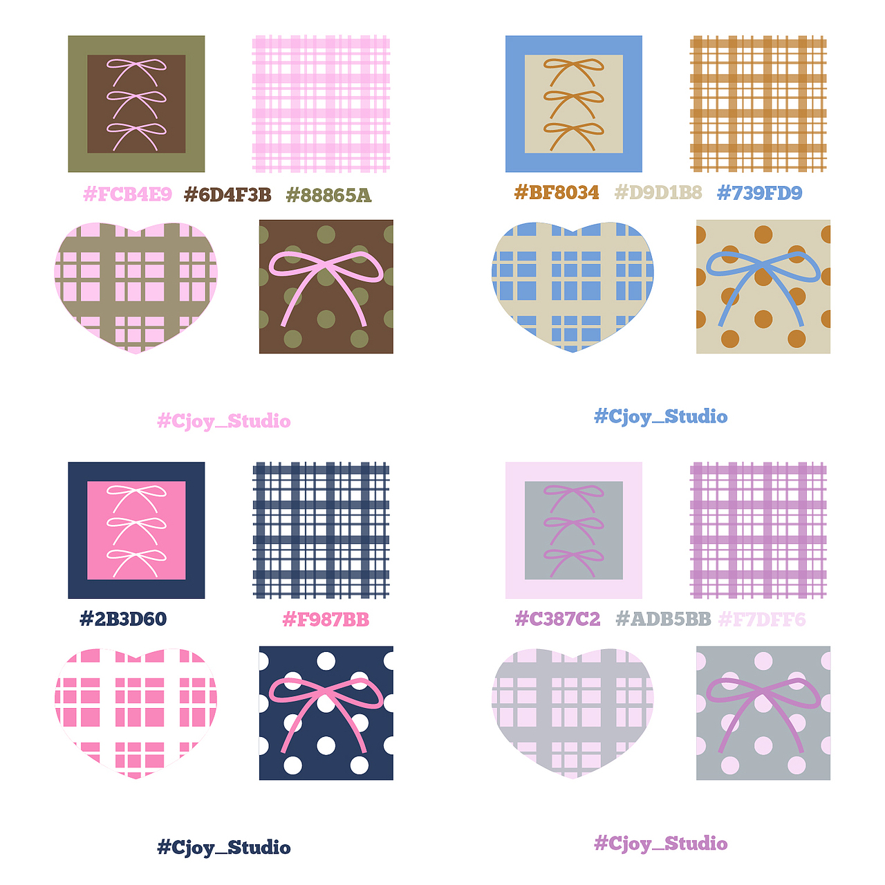 配色练习分享（图ZNDA1NDIwNjgw） - 图案 - 站酷设计师C_joy原创素材 - 站酷ZCOOL