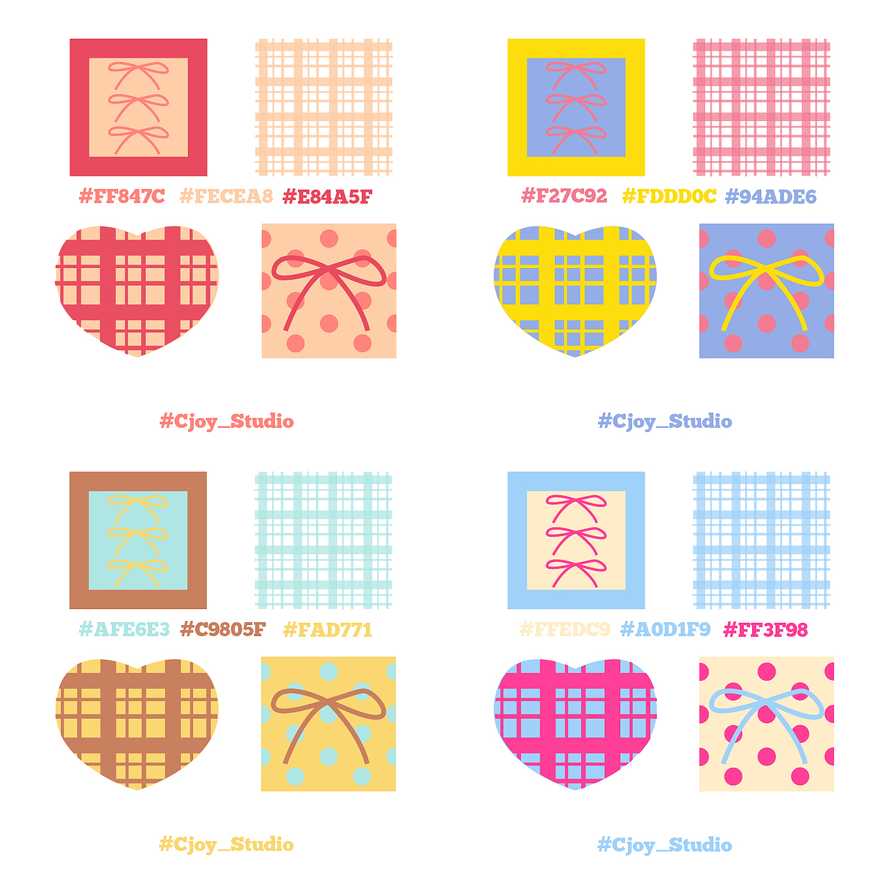 配色练习分享（图ZNDA1NDIwNzM2） - 图案 - 站酷设计师C_joy原创素材 - 站酷ZCOOL