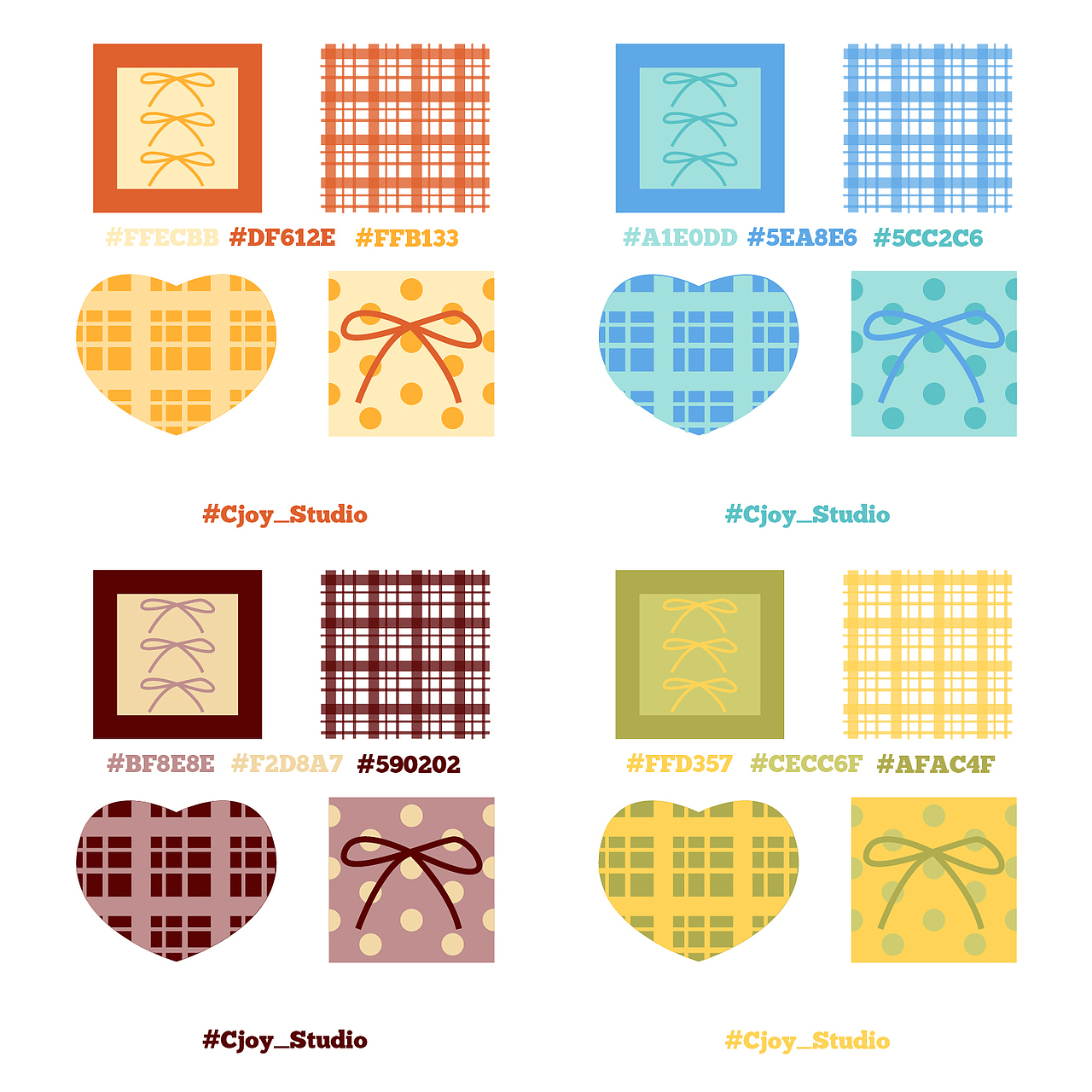 配色练习分享（图ZNDA1NDIwNzU2） - 图案 - 站酷设计师C_joy原创素材 - 站酷ZCOOL